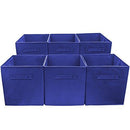 Sorbus Storage Cube Basket Bin, 6 Pack Navy Blue