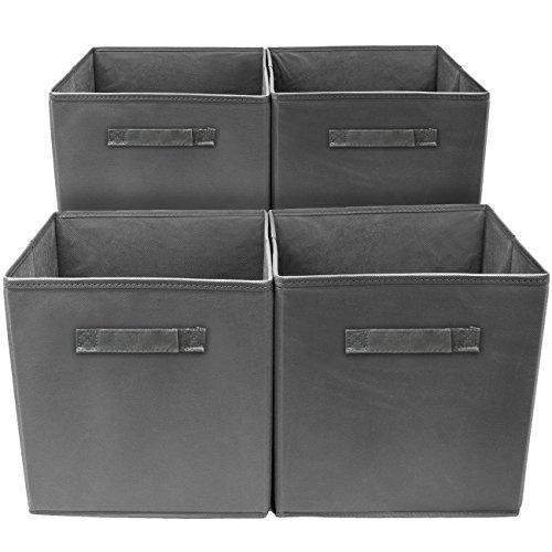 Sorbus Storage Cube Basket Bin, 6 Pack Navy Blue