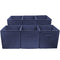 Sorbus Storage Cube Basket Bin, 6 Pack Navy Blue